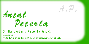 antal peterla business card